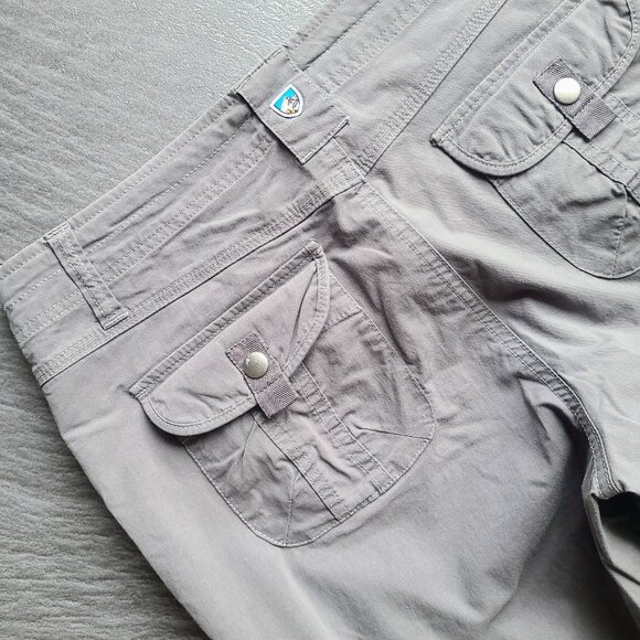 Kuhl Freeflex Gray Cargo Hiking Pants Roll Up Hem Ankle Women's Size 8 Regular - Picture 12 of 16